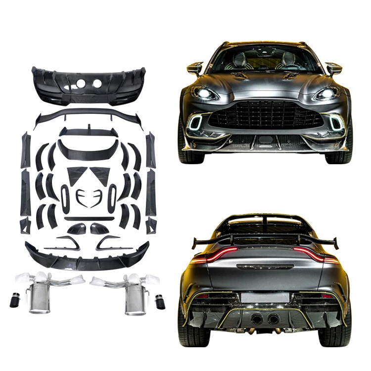 Dream Garage Aston-Martin DBX Car Body Kit Dry Carbon Fiber M-Style Front Lip Side Skirts Diffuser Spoiler Front Bumper Custom S