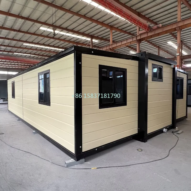 Casa de contêiner moderna expansível dobrável casa pré-fabricada villa construída painéis sanduíche de aço pacote plano design de casa 20 pés pequena casa