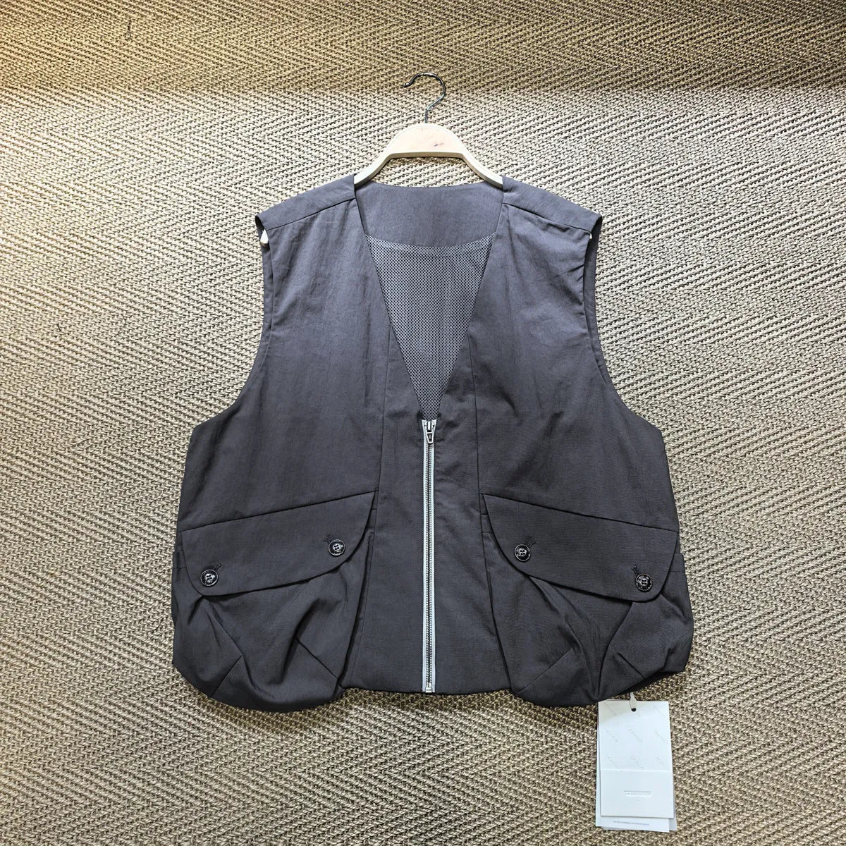 2026 New Autumn Workwear Waistcoat Vest Multi-Pocket Japanese Sleeveless Jacket Men's All-Match Retro
