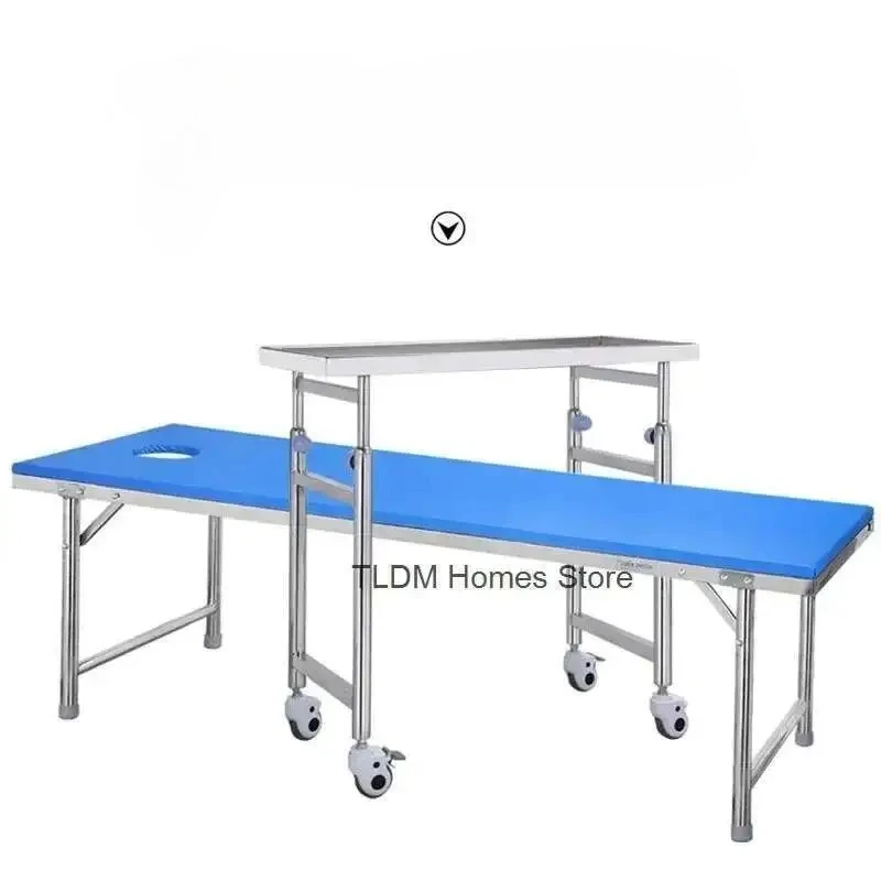 

Thickened 304 Stainless Steel Auxiliary Cart with Wheels Multifunctional Medical Tray Rack Organizer Cart Medical Tool Trolley