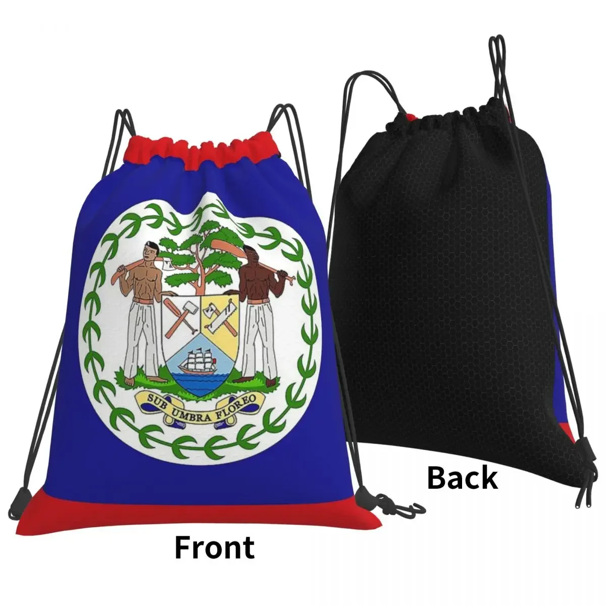 Belize Flag Mochila Multifuncional, Sacos de Cordão Portátil, Bundle Pocket, Sports Bag, Bookbag para Estudantes de Viagem