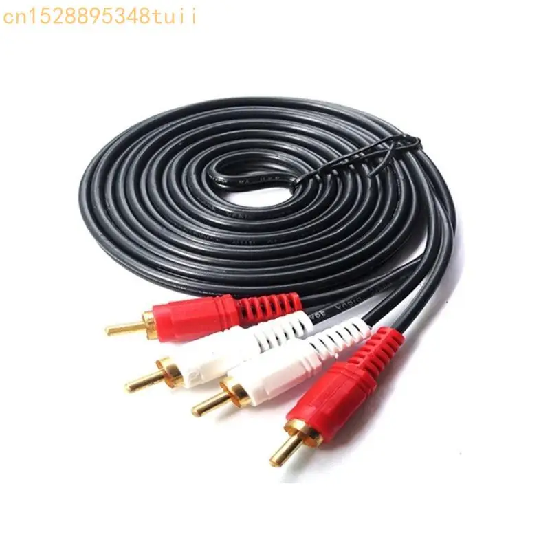 

Y4QF Composite Wire Cord 2RCA Male to 2RCA Male Cable 2RCA Male Cord for TV Speaker Home Theater Amplifier