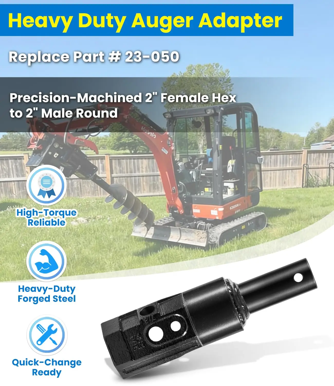 MX Heavy Duty Auger Adapter 2