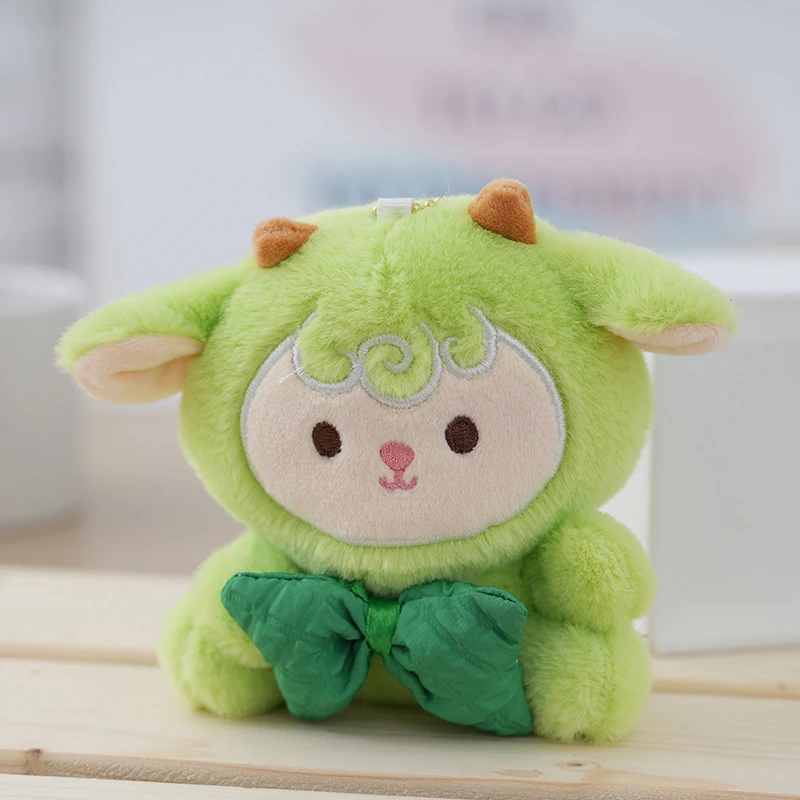 Mignon pendentif mouton en peluche pour enfants et adultes, mini peluche douce, sac porte-clés en beurre d'agneau, pendentif de voiture, cadeau d'anniversaire pour filles