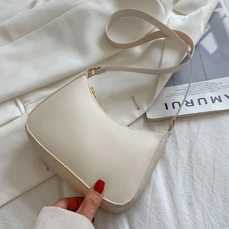 Fashion Portable Handbag Retro Hong Kong Style Portable One-shoulder Underarm Bag Advanced Handbags Shoulder Bag image 6