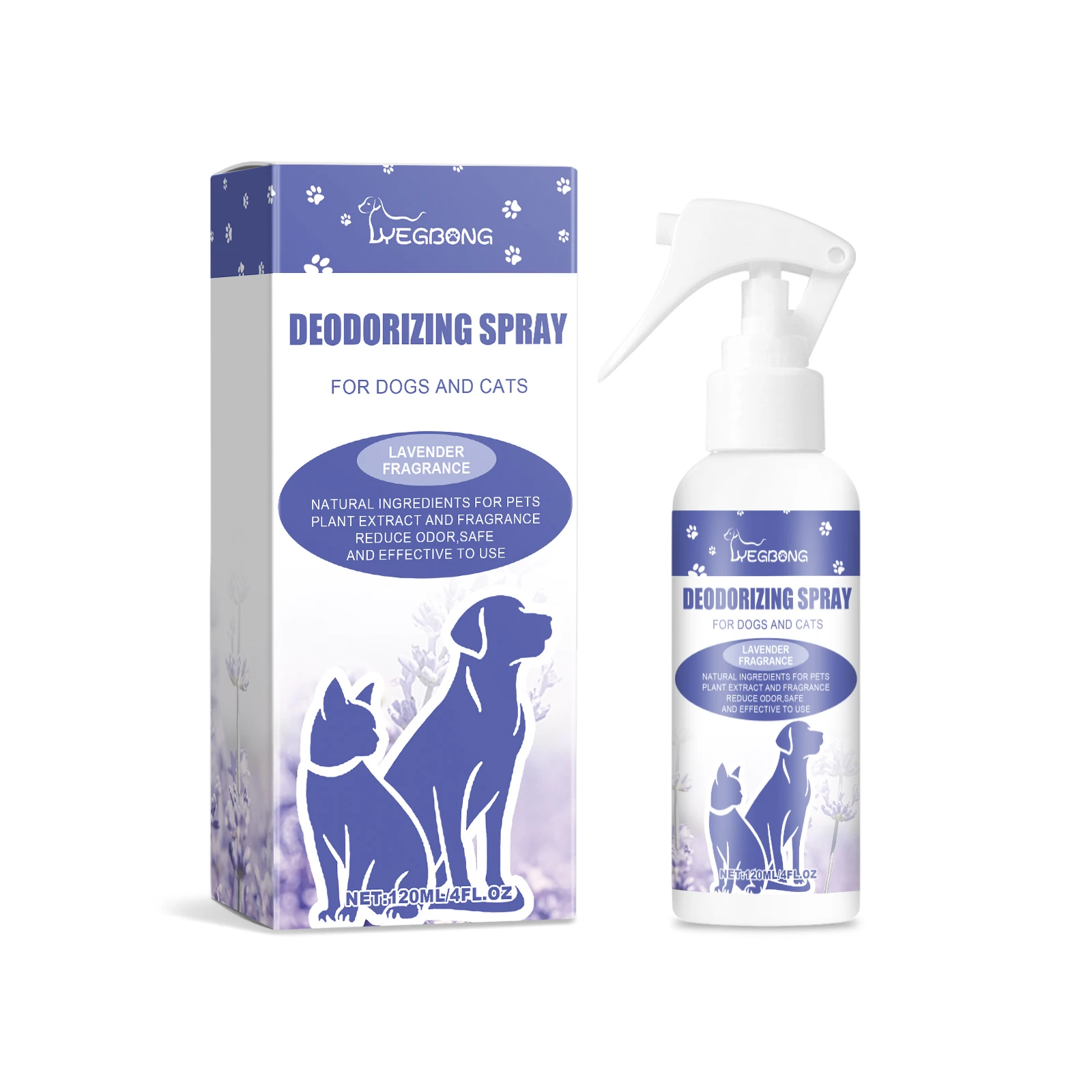 

Yegbong Eliminates Odor Fresh Lavender Fragrance Pet Deodorant Spray