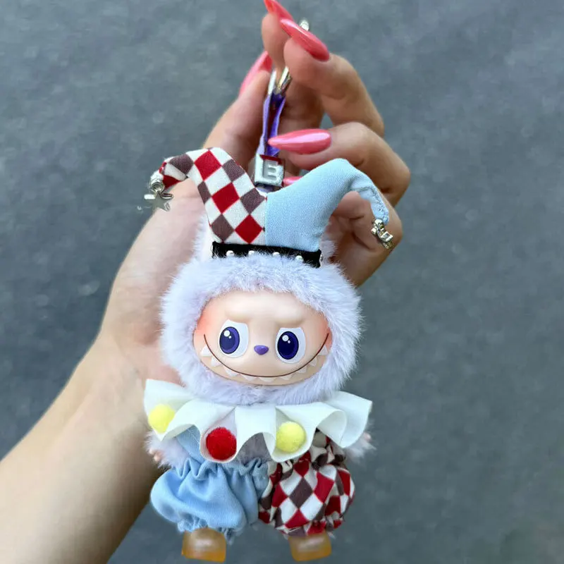 For Mini labubu 4.0 Doll'S Clothes Outfit Accessories for 10.5cm Labubu and 10cm Cotton Doll Color Ball Clown Suit Clothing