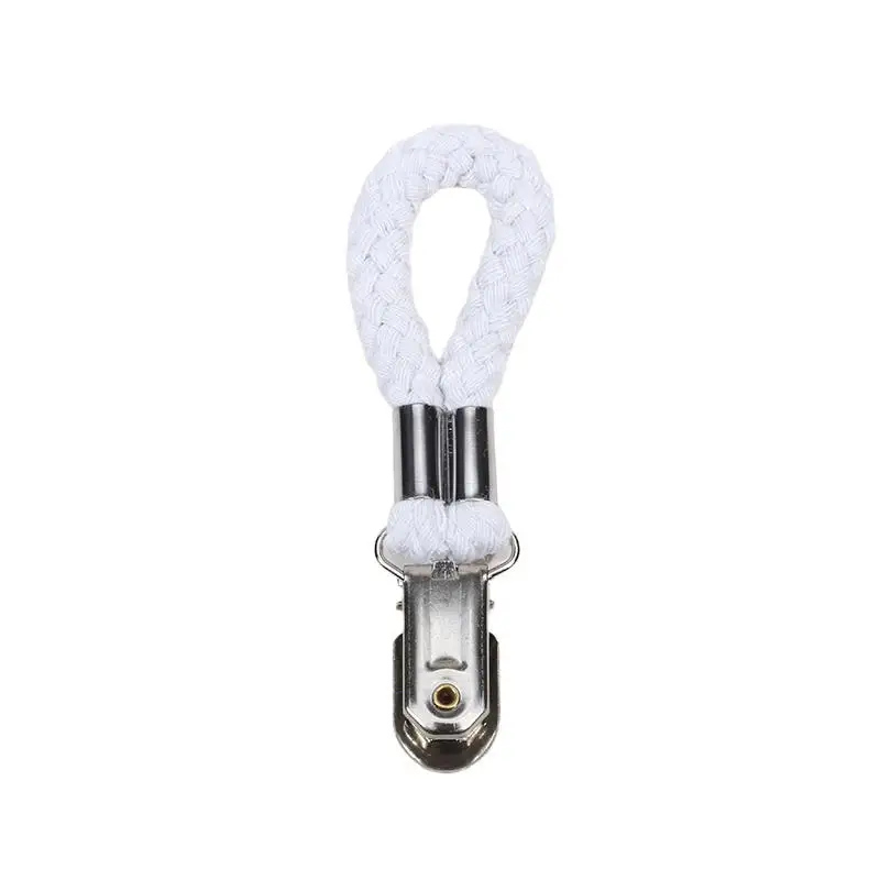 1/2PCS Bad Handtuch Clips Geflochtene Mehrzweck Kleiderbügel Bad Baumwolle Schleife Handtuch Clip Metall Clamp Küche Hause lagerung – Detail 14