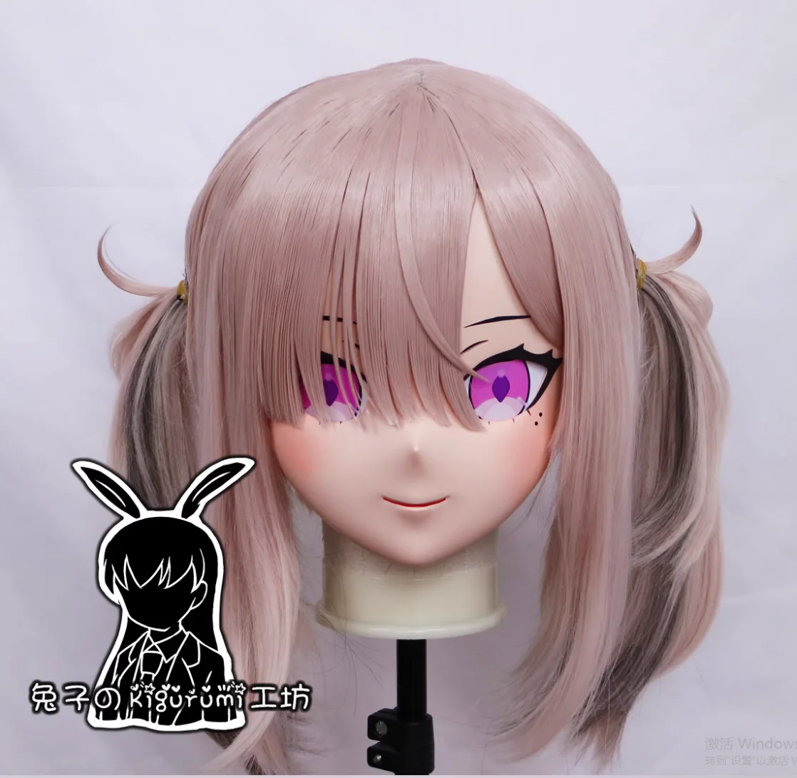 

(RB04015)Customize Lockable Full Head Resin Cartoon Cosplay Japanese Character Anime Role Play Kigurumi Mask With Back Shell