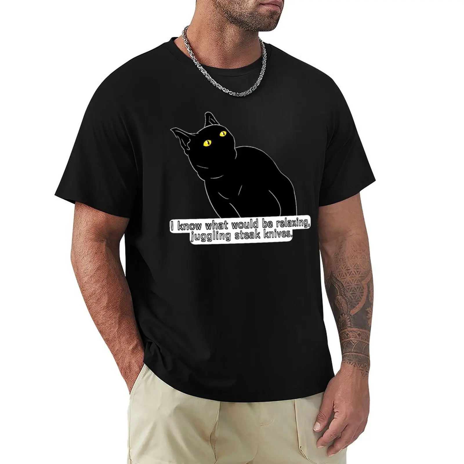 Juggling Steak Knives T-Shirt Cool Dry Performance T-Shirt
