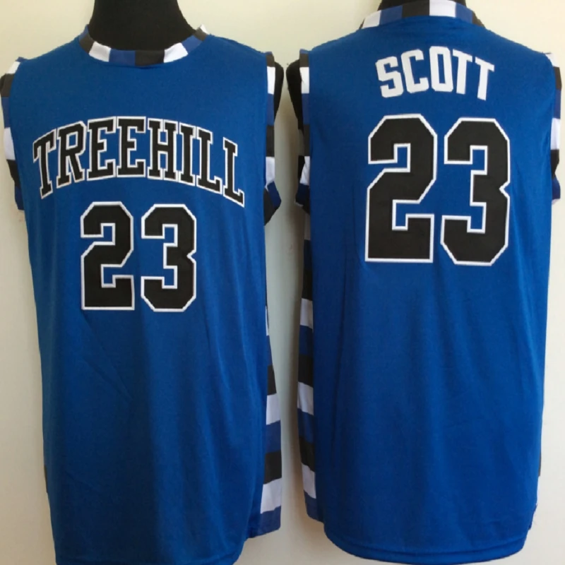 Basketball Jerseys One Tree Hill Ravens 3 23 Scott Sewing Embroidery Outdoor Sports Jersey High-quality Blue Black White New