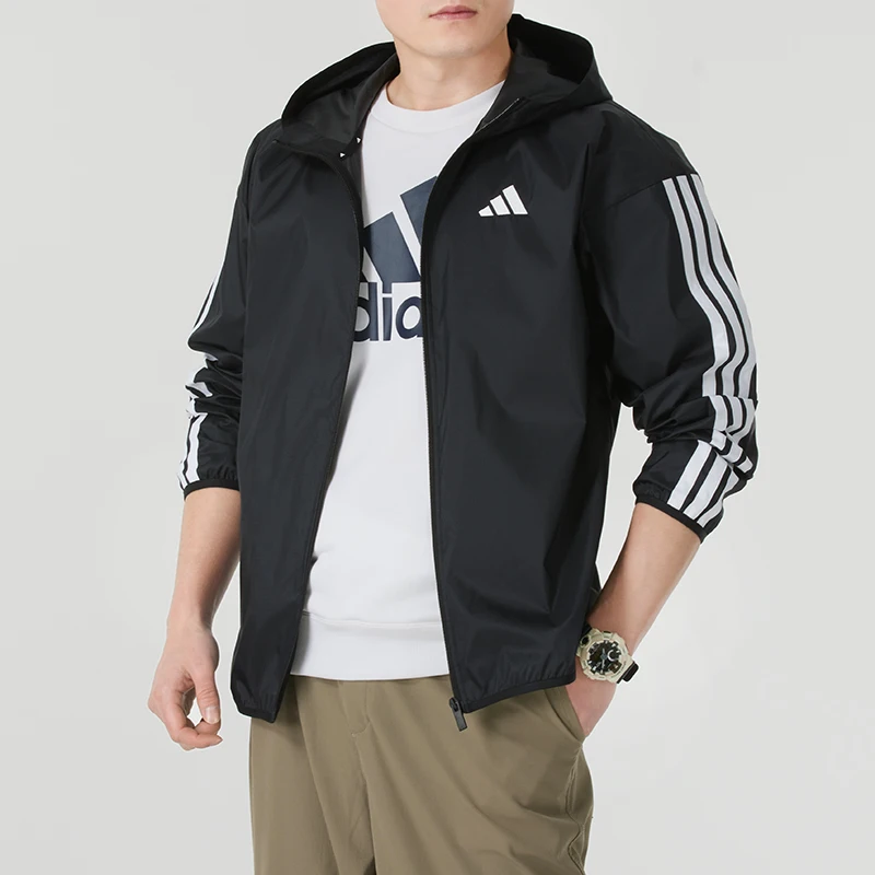 Adidas Men's Sportswear Fitness Training Comfortable Breathable Casual Top Woven Hooded Jacket Im7848