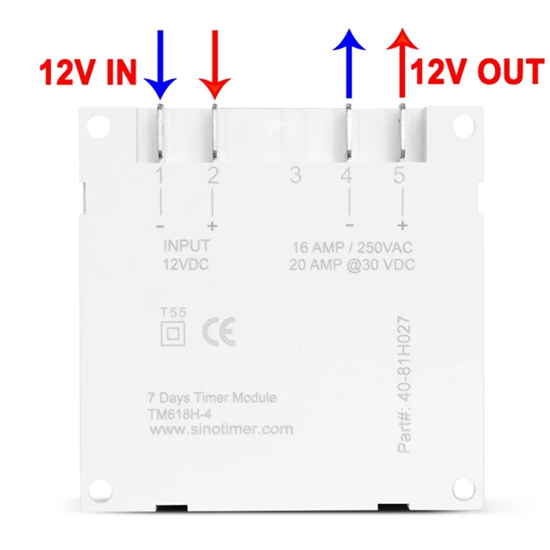 SINOTIMER TM618H Volt Voltage Output Digital 7 Days Weekly Programmable Timer Switch Time Relay Controller Timer