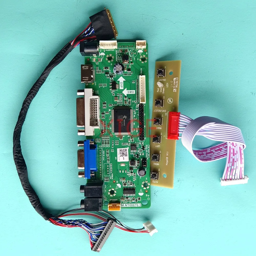 

Плата драйвера контроллера для LTN156AT15-C01 LTN156AT17-103 DIY Kit LVDS 40Pin 15,6 "1366x768 HDMI-совместимая DVI VGA панель ноутбука