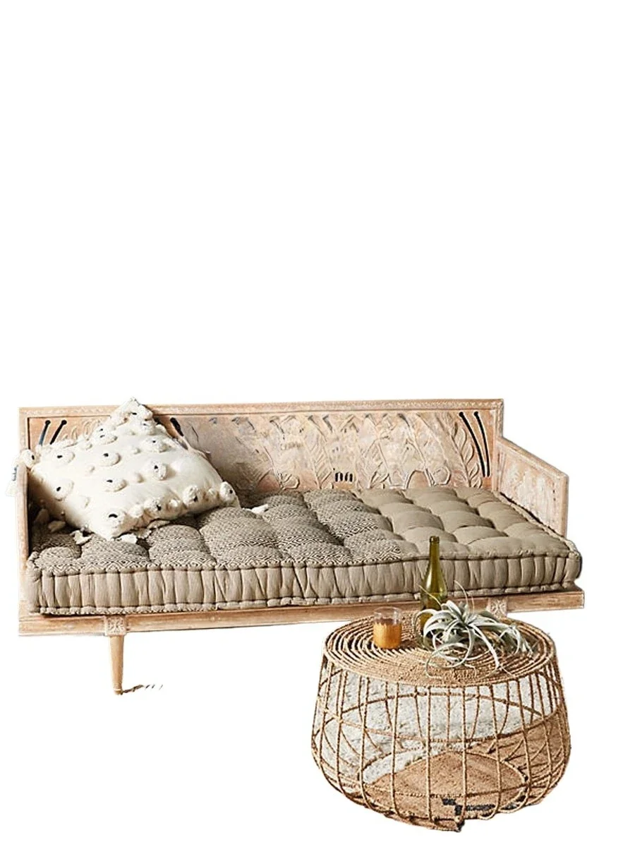 

Solid wood furniture antique carved weathered sofa Rococo hand-carved old three-person sofa
