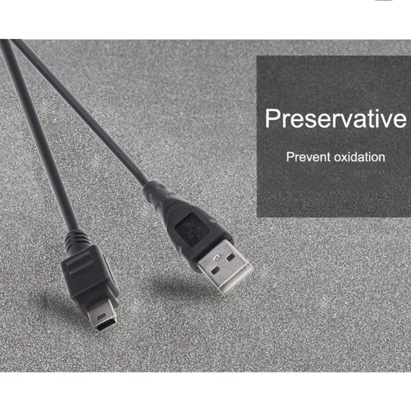 Cable mini USB DX62, cable carga USB 2.0 28 AWG mini B, 5 pines para MP3 MP4