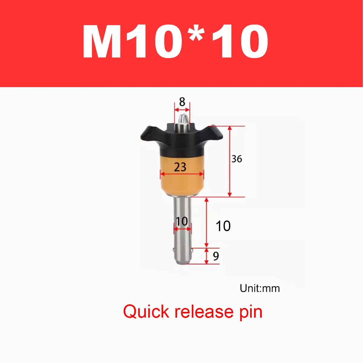 Diameter 10  Stainless Steel Ball Head Locking Pin/Quick Installation and Disassembly Pin  (Rope Feeding)