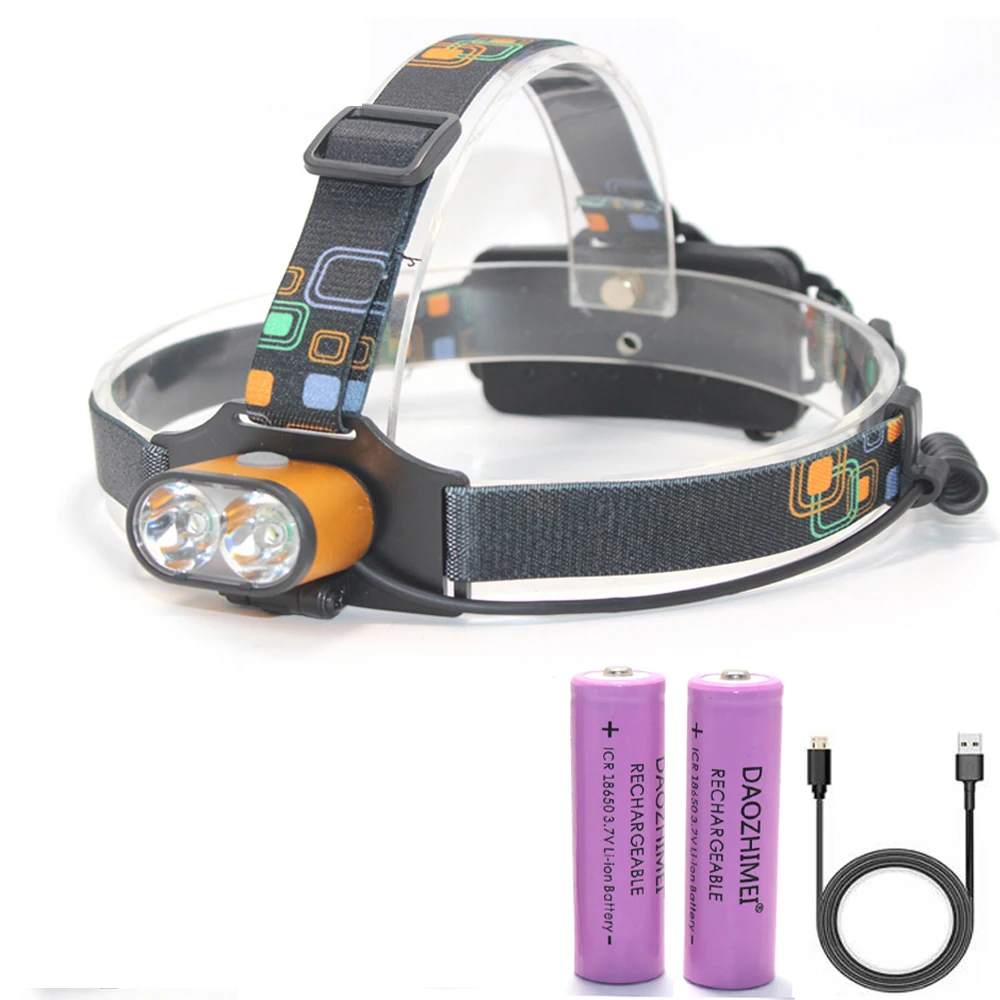 

8000LM Super Bright LED headlights USB Rechargeable Powerful Focus Head Light 3 Modes Outdoor Hiking.camping Flash Light