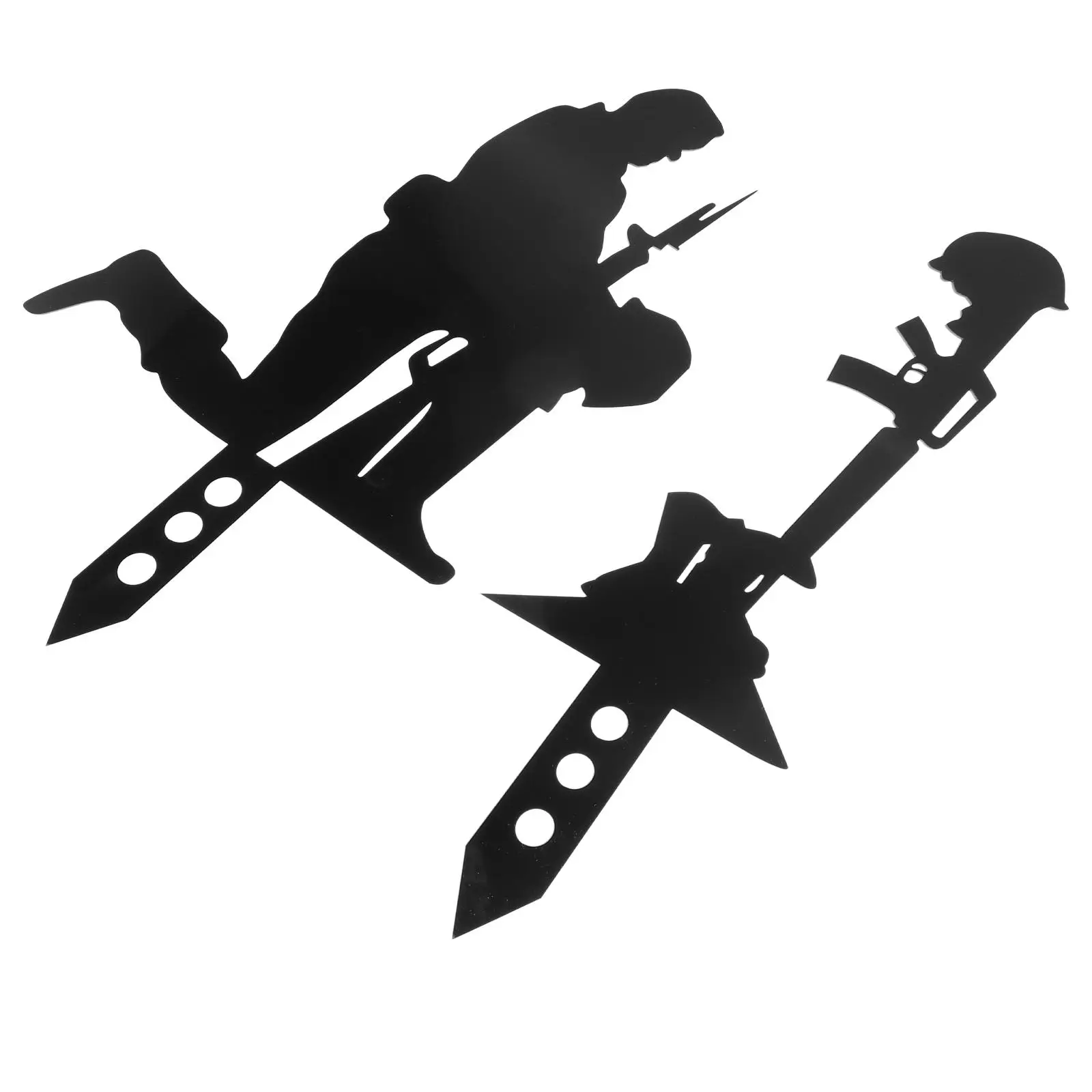 

Acrylic Souvenirs Garden Stake Lawn Ornament Yard Soldier Stake 1 Set Outdoor Decor Sign Christmas Ground Decoration