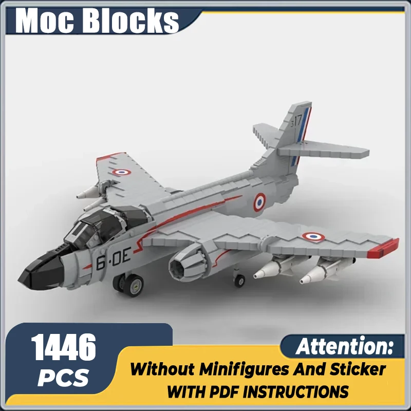 Bloques de construcción Moc Modelo militar 1:35 S.O. 4050 Vautour IIN Fighter tecnología bloques regalos juguetes de Navidad juegos DIY montaje