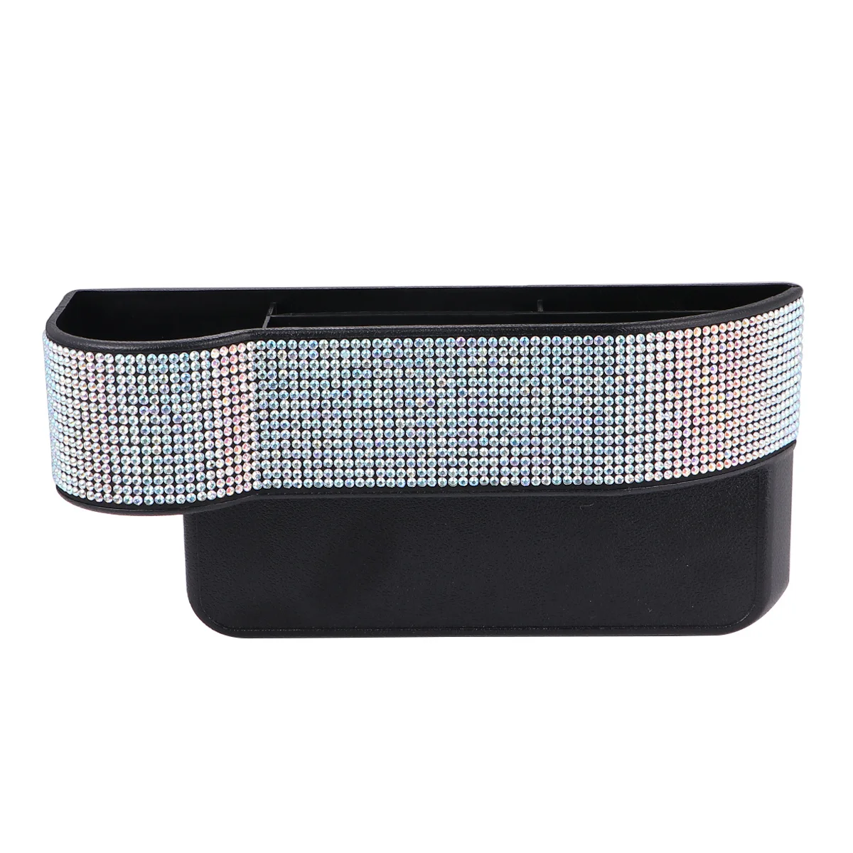 Car Seat Gap Organizer Rhinestone Studded Storage Case Microfiber ABS Durable Practical Driver Side Car Seat Gap Filler