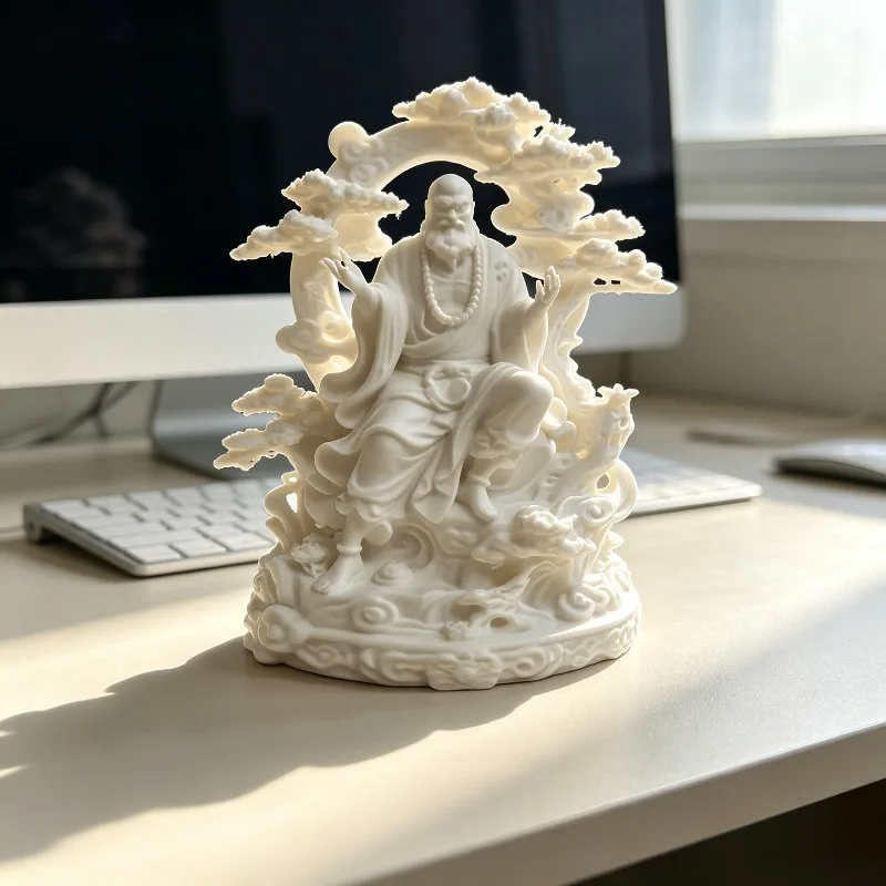 3D Printing Dragon Subduing Arhat Ornament National Myth Desktop Decoration Handmade Home Decor