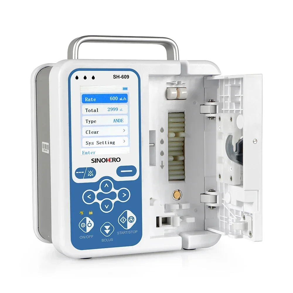 SINOHERO SH-609 Portable Smart Infusion Pump Real-time Alarm Large 3.5\