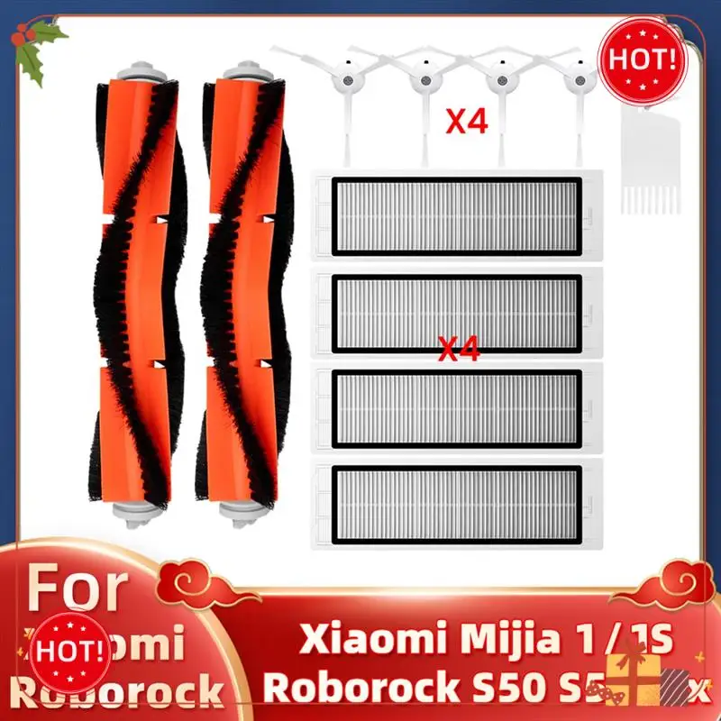 ABLE-Для пылесосов Xiaomi Mi Parts 1/1S SDJQR01RR SDJQR02RR Roborock E2 E3 E4 E5 S4 S4 Max S5 Основные фильтры с боковой щеткой