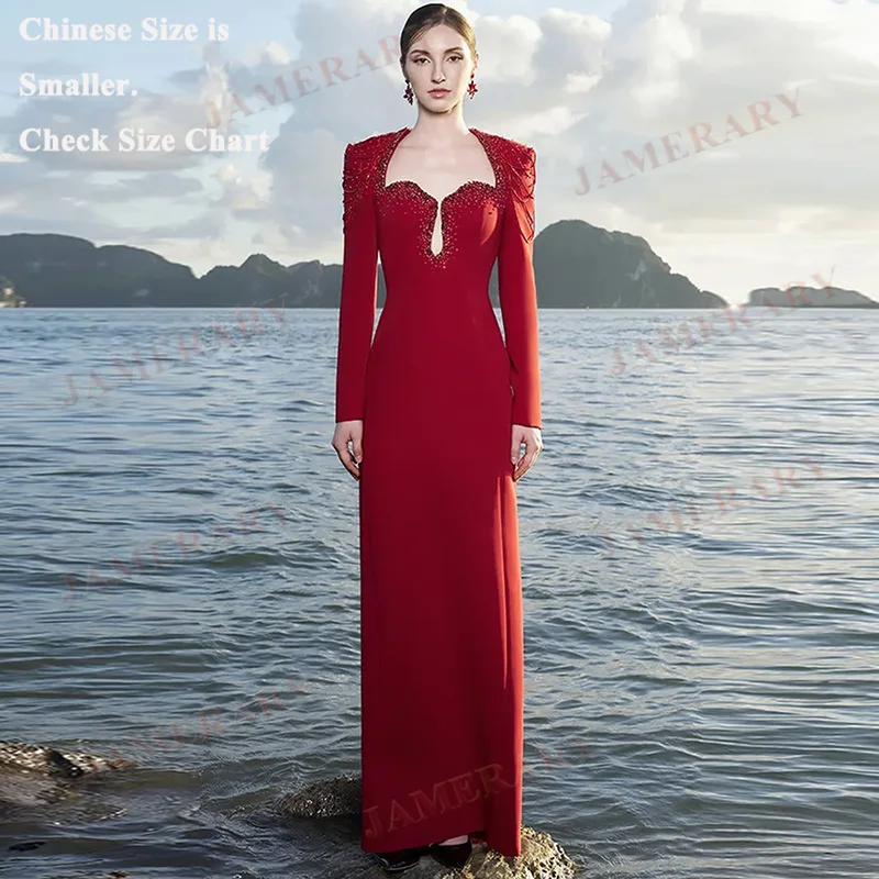 

Celebrity Luxury Formal Evening Dresses Women Summer Autumn Crystal Floor Length Long Sleeve Maxi Dress Wedding Party Vestido