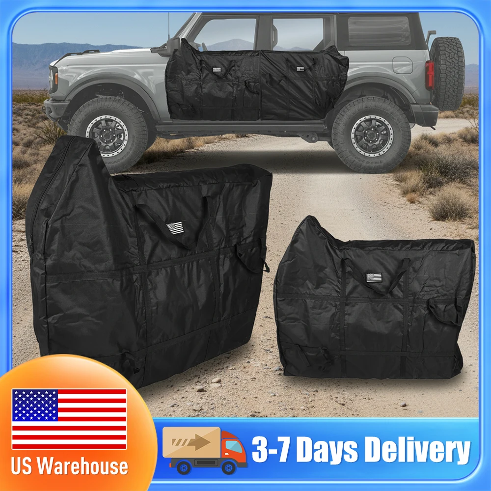 

4PCS Door Protection Storage Bags with Reinforced Handles Oxford Fabric Door Organizer Compatible for Ford Bronco 2021-2025