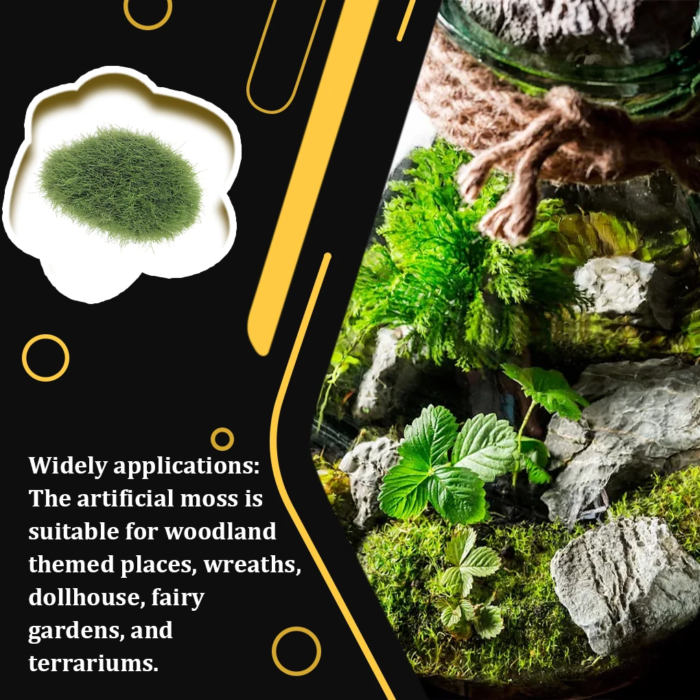 Terrarium Decor Rainforest Diorama Supplies Potted Forest Party Decorations Green-covered Plant Landscape  No.80 7*8cm