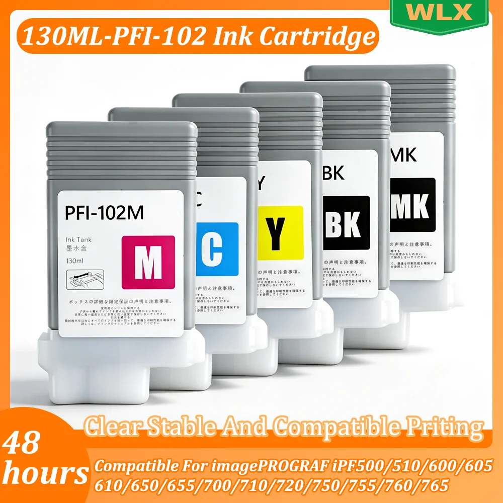 PFI 102 PFI-102 PFI102 Ink Cartridge-130ML For Canon iPF500/510 iPF600/605/610 iPF700/710/720/760 iPF650/655 iPF750/755 Printer