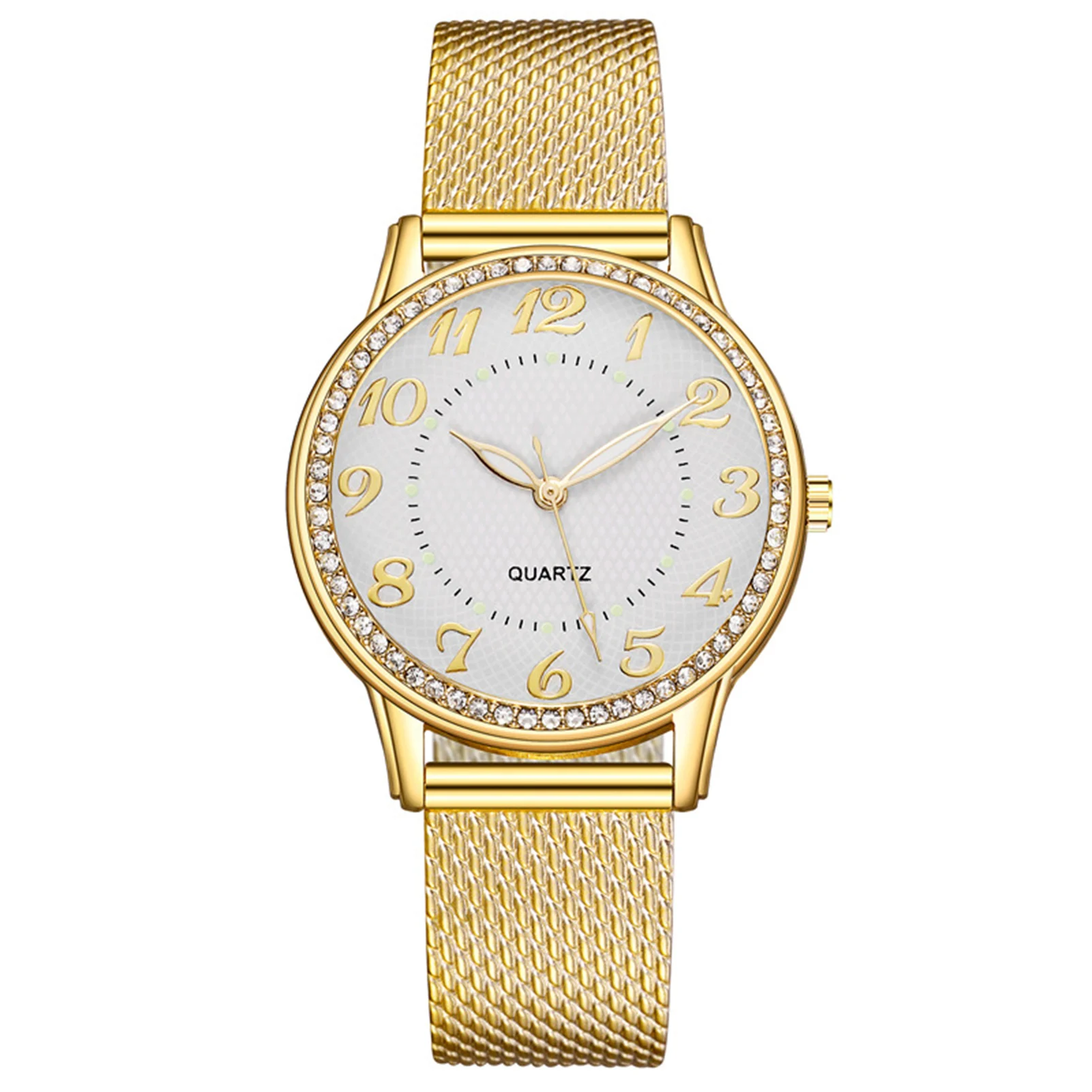 

Women's Fashion Diamond Wristwatches Luminous Alloy Buckle Analog Watch for Meeting and Dating