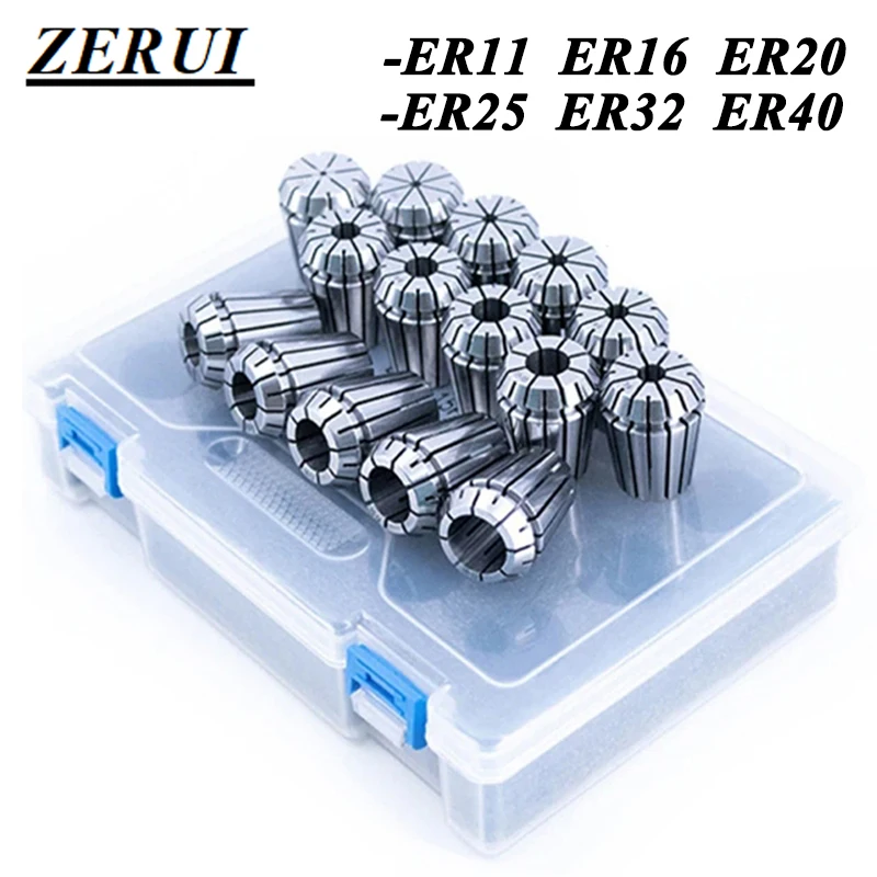 

ZERUI 1Set ER11 ER16 ER20 ER25 ER32 ER40 Spring Collet AA High Precision 0.008mm CNC Milling Tool Holder Engraving Machine Lathe