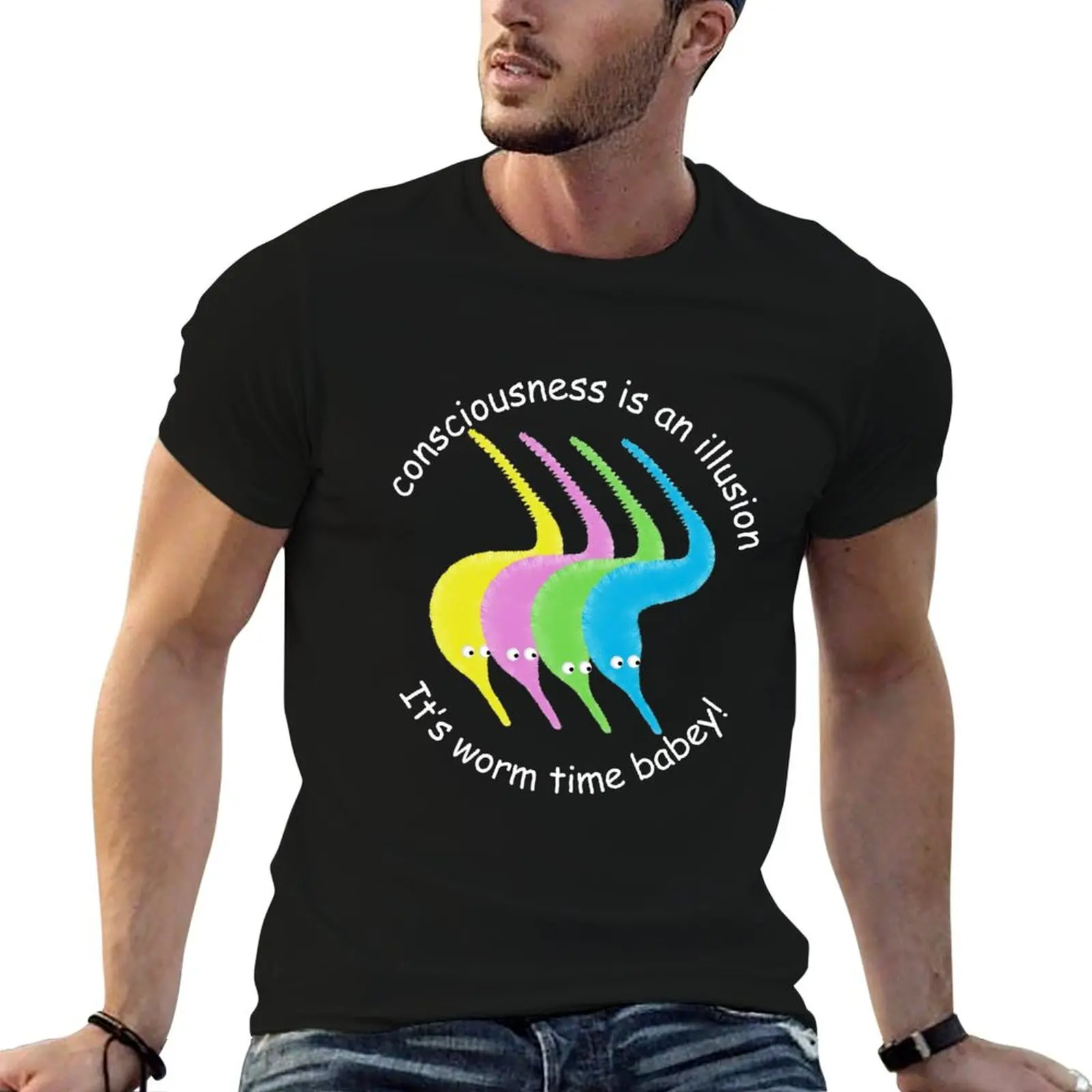 La conscience est une illusion. C'est l'heure des vers, bébé ! T-shirt de sport absorbant la transpiration