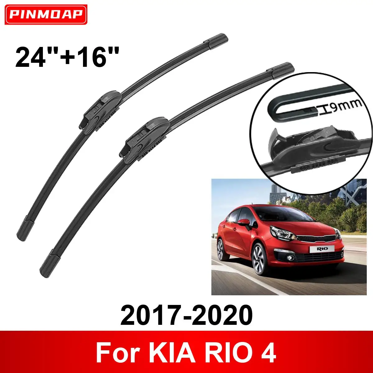 

Щетки стеклоочистителя для KIA RIO 4, 2017-2020, 24 дюйма + 16 дюймов