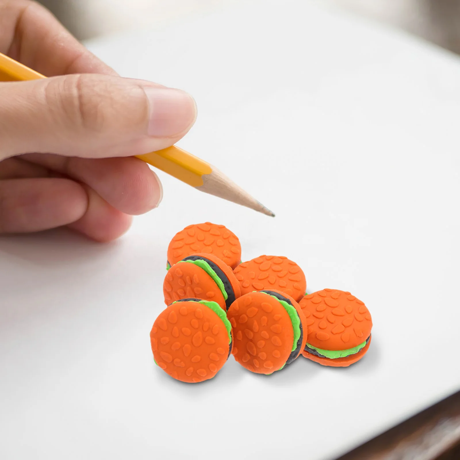 30 قطعة محايات همبرغر صغيرة لطيف الكرتون نمط اللوازم المدرسية الفصول الدراسية جائزة التخرج متعة المحايات الإبداعية #1