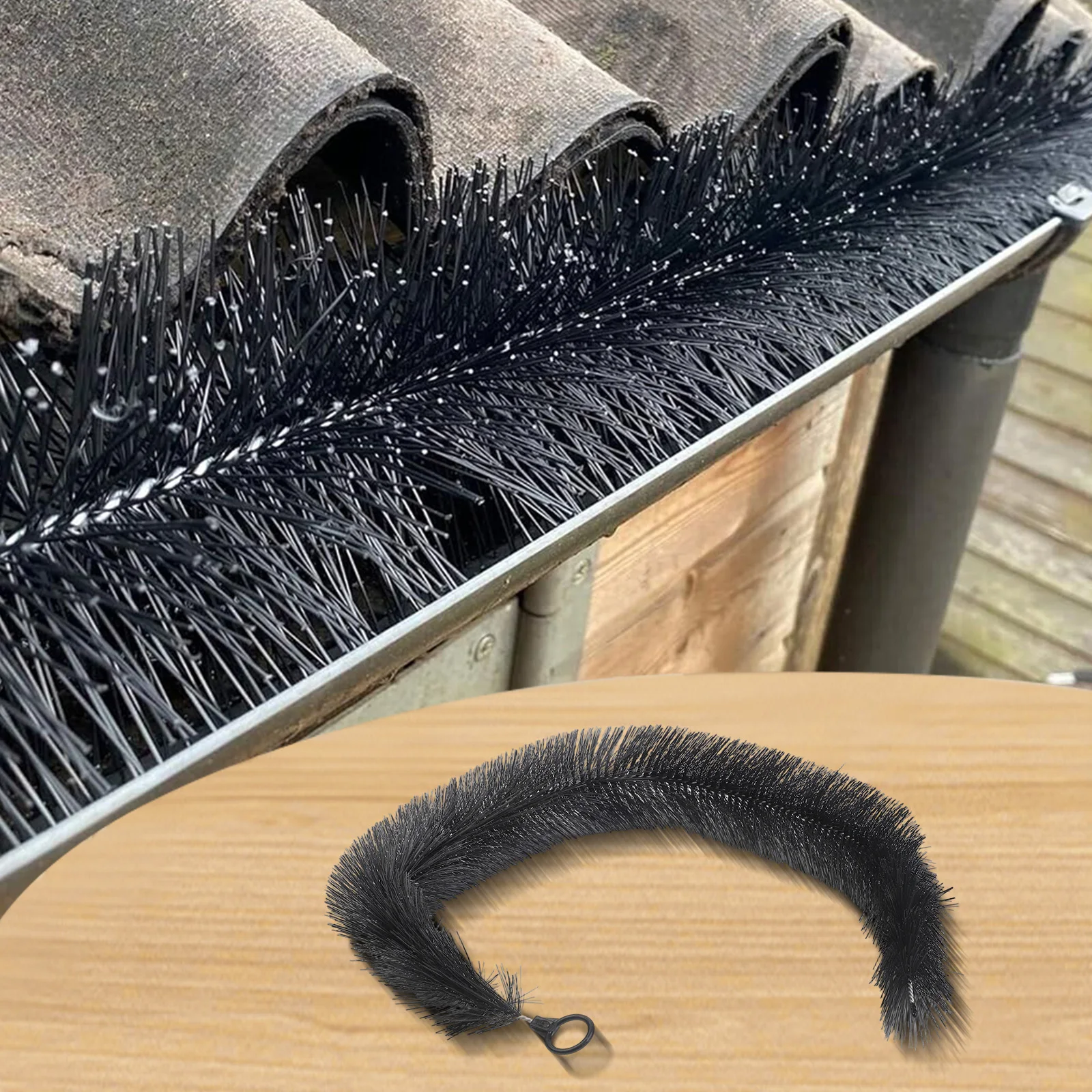 Gutter Brush 100mmX1m for Leaf Guard Featuring Solar Heat Absorption to Aid Snow and Ice Melting in Cold Climates