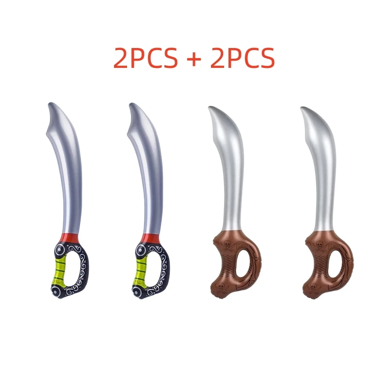4PCS Lustige Aufblasbare Piraten Schwerter Halloween Geburtstag Spielzeug Schwert Aufgeblasen Simulation Messer für Schwimmbad Cosplay Bühne Prop – Detail 7