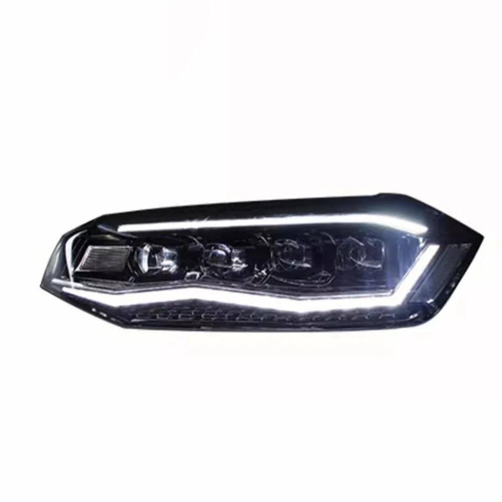 

For Volkswagen Polo 2019 Car Headlight Assembly DRL Blue Start Up Animation Head Lamp Daytime Running Light Yellow Turn Signal