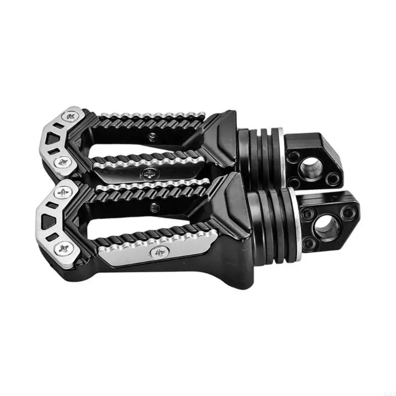 

New Moon Motorcycle Footrest Aluminum Construction Easy Installation Secure Grip