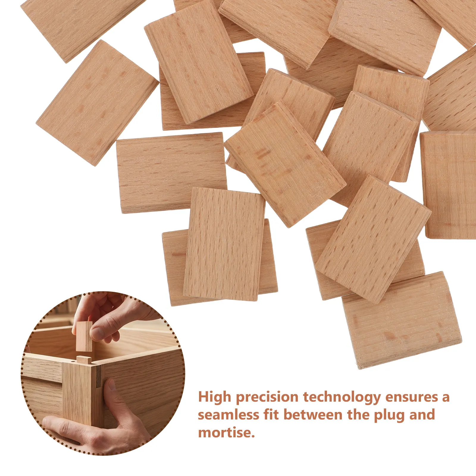 50Pcs Solid Wood Tenon Inserts High-Density Joinery Craft Accessories Cabinet Making Frame Splicing Furniture Construction - view 3