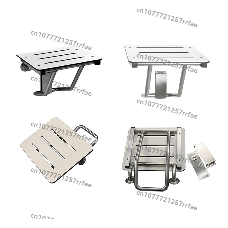 Hot Stainless Steel 304 Wall Mount Folding Shower Chair Bathroom Disabled Folding Shower Chair