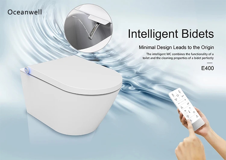 Smart Toilet, One Piece Bathroom, Modern Stylish, Electronic Bidet, Hygienic Design, Shower Toilet view 6