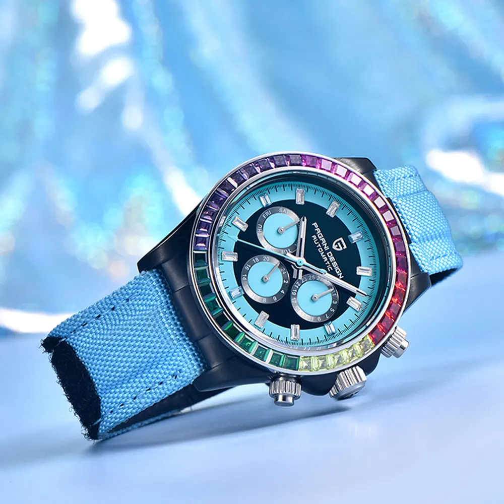 PAGANI DESIGN جديد 1732 ساعة رجالي العلامة التجارية الأعلى 40 مللي متر ساعة اليد الميكانيكية 100 متر مقاوم للماء ساعات أوتوماتيكية الرجال هدية Reloj Hombre