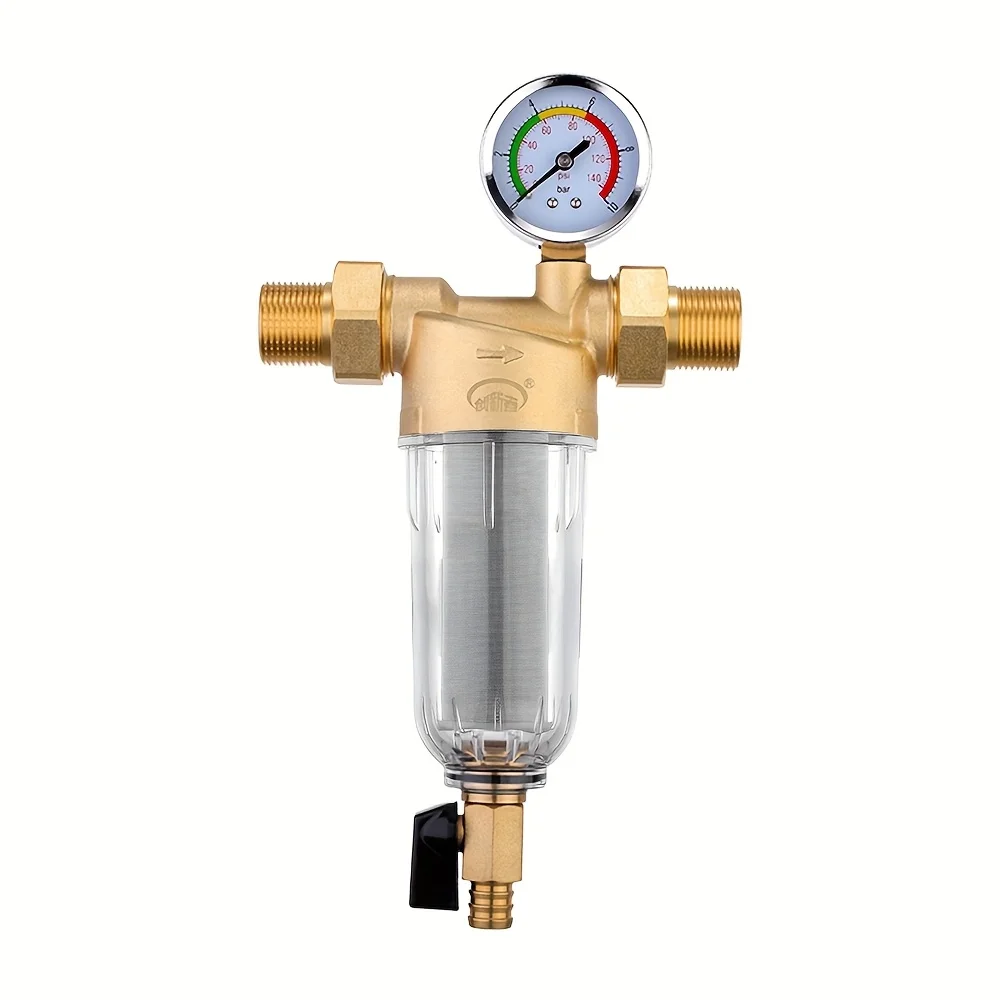 

1pc reliable and reusable water purifier with sediment filter, suitable for RV camping, car washing hoses, etc.