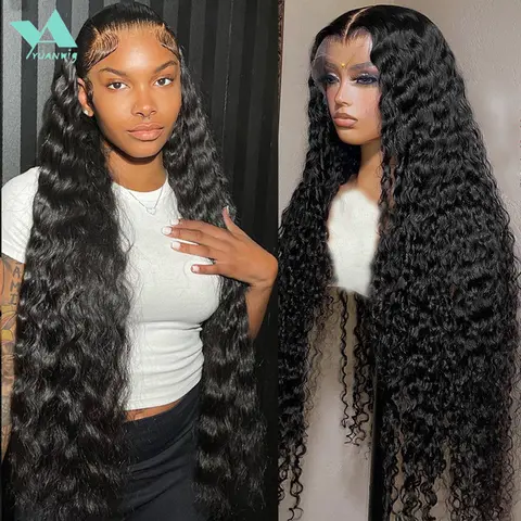 40 42 Inch 13x4 13x6 Hd Lace Frontal Wigs Deep Wave Wig For Brazilian Women Curly Human Hair Hair Deep Water Wave Lace Front Wig