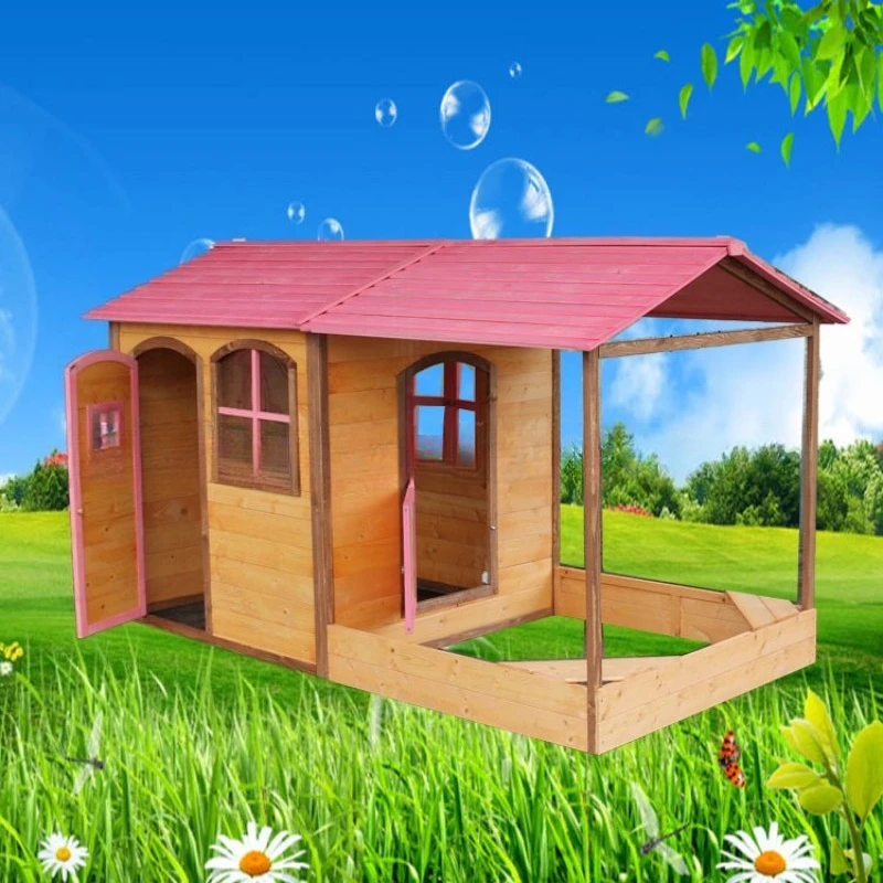 Holz Großes Outdoor-Spielzeug – Kids Outdoor Wooden Playhouse Bewertung und Preis