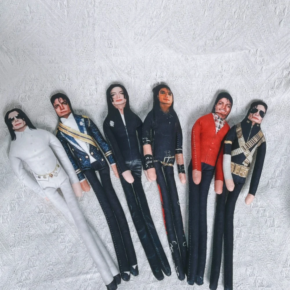 New Style  Michael Jackson Cosplay Prop Doll Plush Stuffed Figure Dolls Room Decoration Abstract Joint Mobility Props Gift