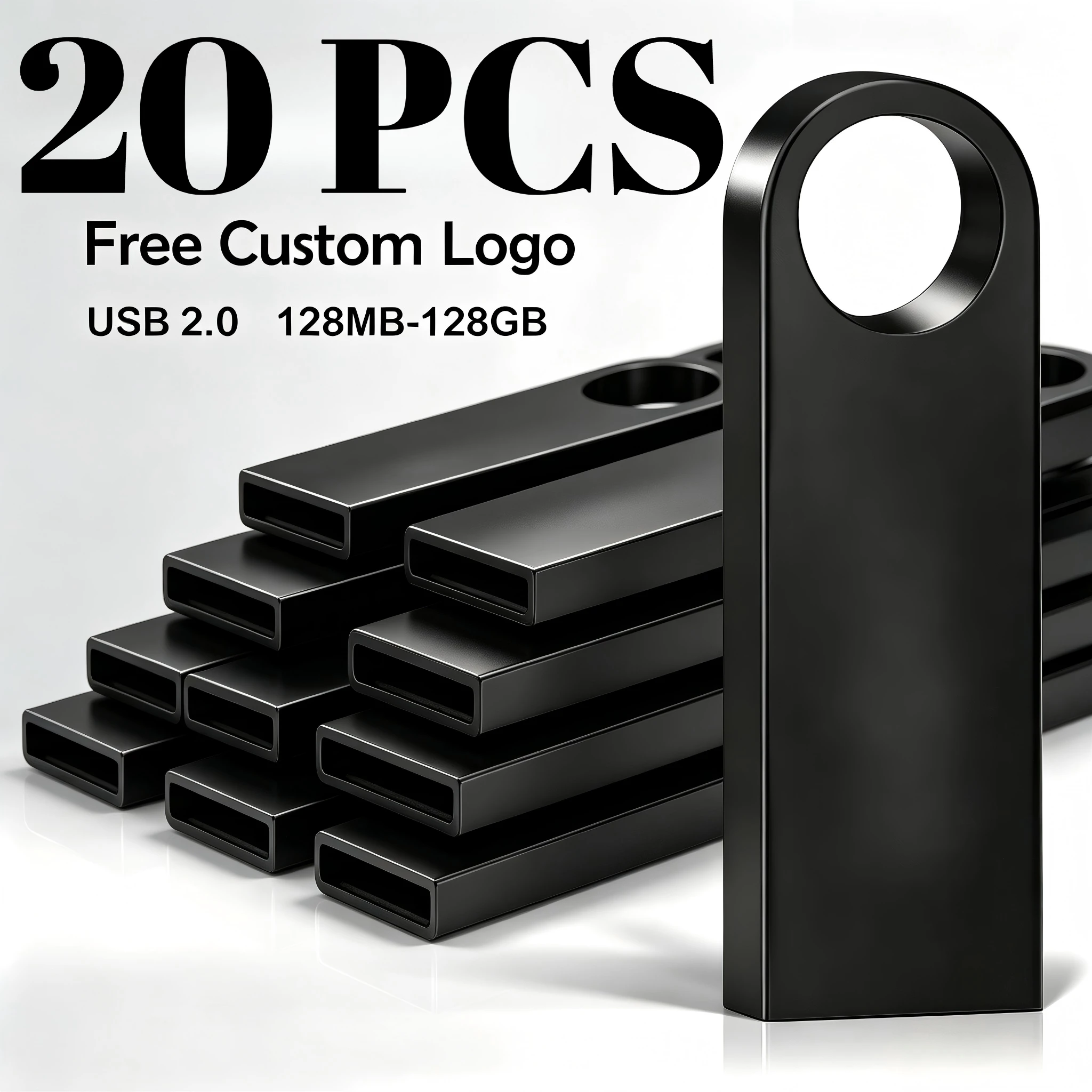 20Pcs Pen Drive 4GB USB Creative Key USB 2.0 Usb Flash Drives Pendrive 8GB 16GB 32G 64GB Memory Stick Gifts Custom Logo U Disk